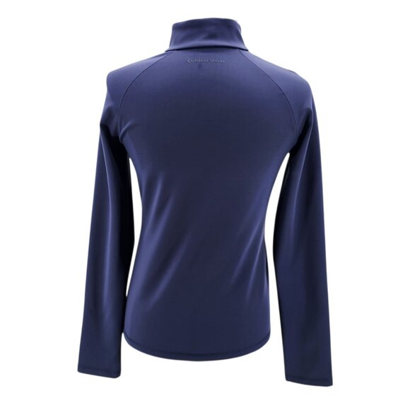 Outdoor Voices Womens Medium Jacket FrostKnit 1/4 Zip Pullover Dark Sky Navy - Picture 6 of 10